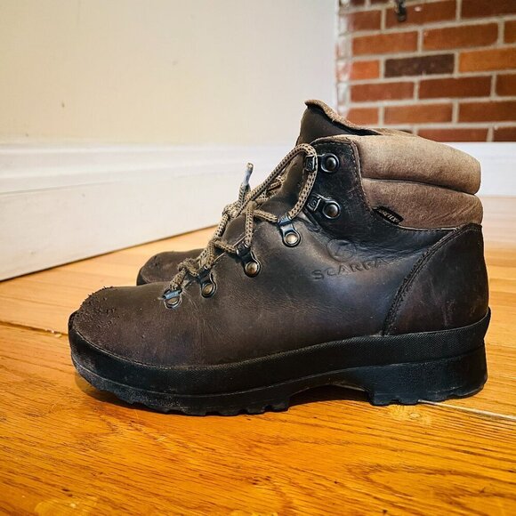 Vintage SCARPA Norwegian Welted Mountain Hiking Boots US Men\'s 6.5 Women\'s 7.5 main image 5
